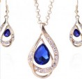 Colgante + Pendientes azul